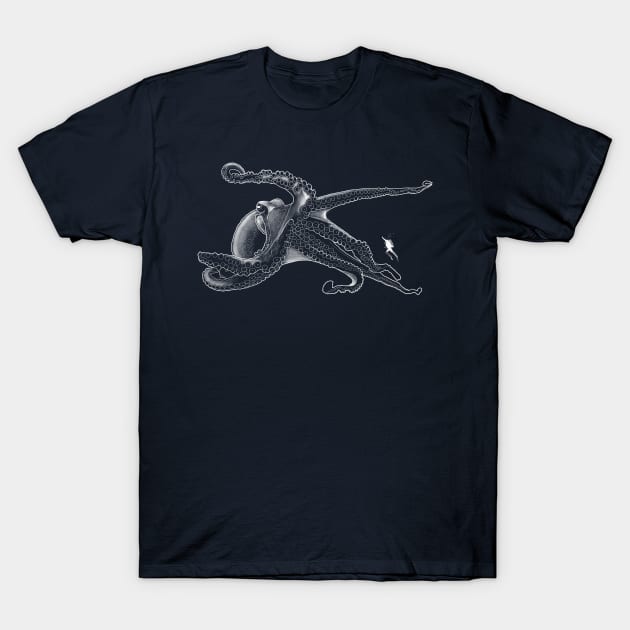 Kraken Encounter T-Shirt by fishtailedgoat